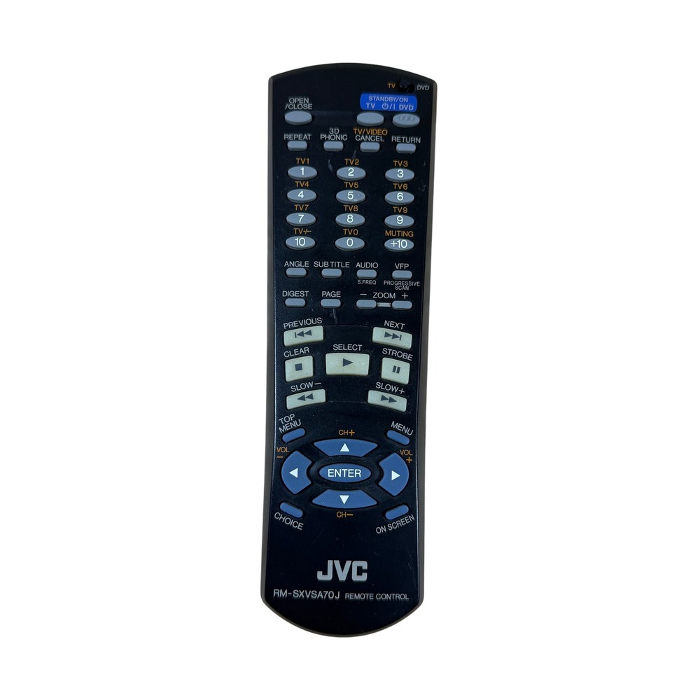 JVC RM-SXVSA70J Remote Control Black DVD TV VCR Replacement